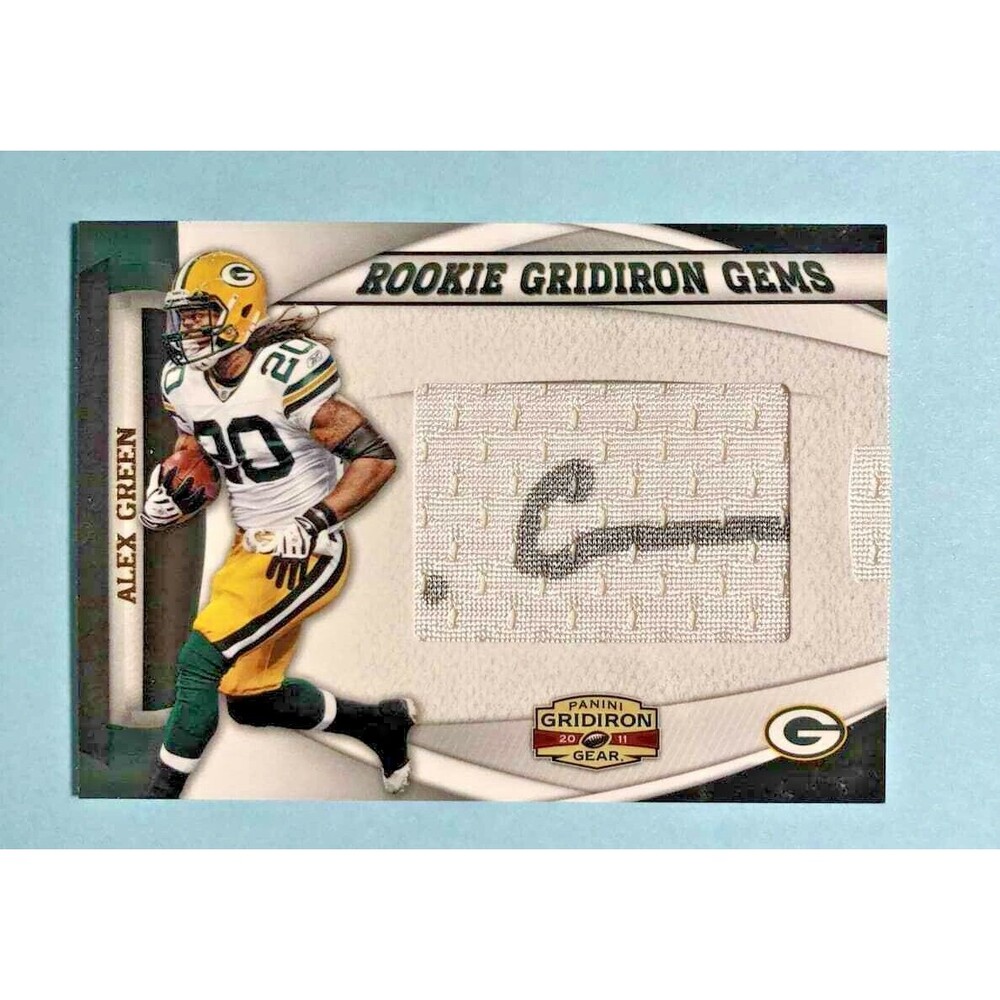 2011 Panini Threads Rookie Grid Gems GB Packers, Alex Green AutoCard #25 ser/304